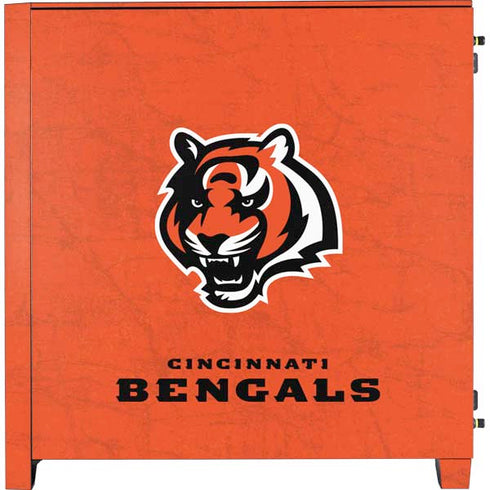 NFL Cincinnati Bengals - Alternate Distressed Corsair 4000D Tempered Glass Mid-Tower ATX Case Skin