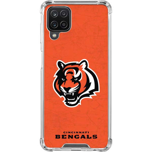 NFL Cincinnati Bengals - Alternate Distressed Galaxy A12 Clear Case