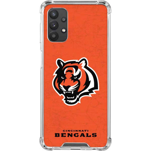 NFL Cincinnati Bengals - Alternate Distressed Galaxy A32 5G Clear Case