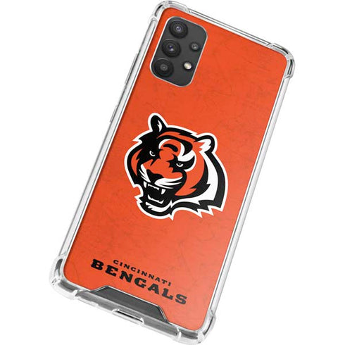 NFL Cincinnati Bengals - Alternate Distressed Galaxy A32 5G Clear Case