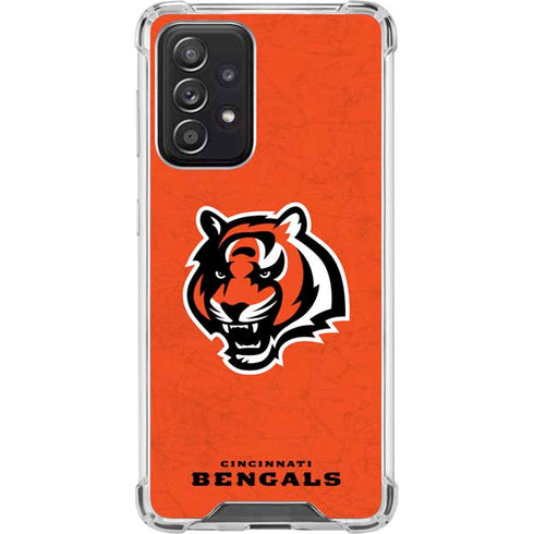 NFL Cincinnati Bengals - Alternate Distressed Galaxy A52 5G Clear Case