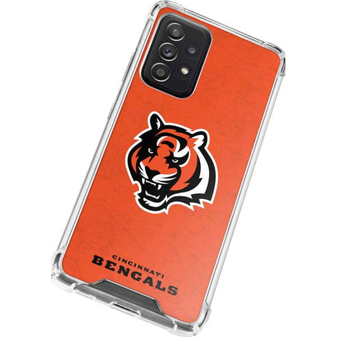NFL Cincinnati Bengals - Alternate Distressed Galaxy A52 5G Clear Case