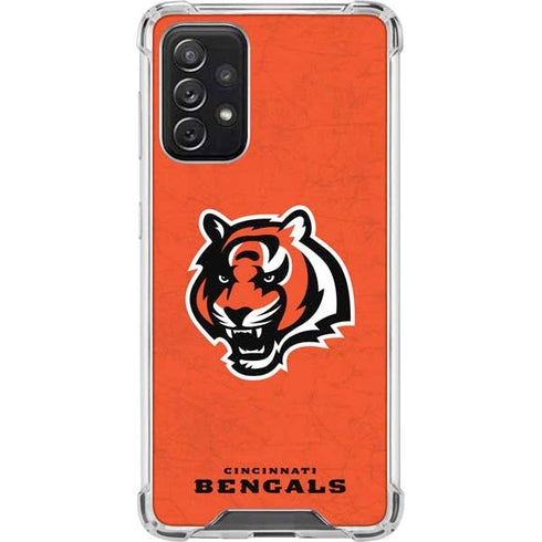 NFL Cincinnati Bengals - Alternate Distressed Galaxy A72 5G Clear Case