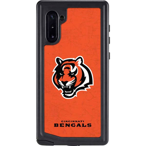 NFL Cincinnati Bengals - Alternate Distressed Galaxy Note 10 Waterproof Case