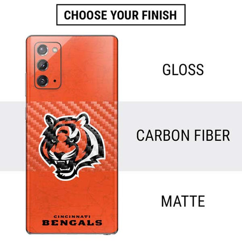 NFL Cincinnati Bengals - Alternate Distressed Galaxy Note20 5G Skin
