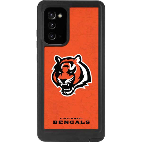 NFL Cincinnati Bengals - Alternate Distressed Galaxy Note20 5G Waterproof Case
