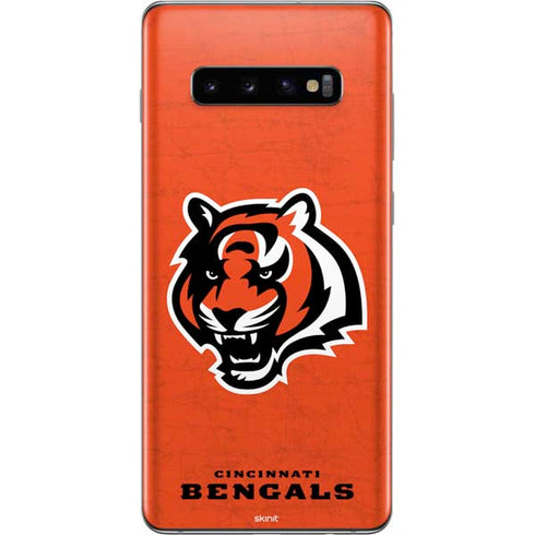 NFL Cincinnati Bengals - Alternate Distressed Galaxy S10 Plus Skin