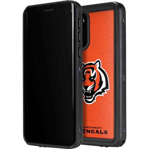 NFL Cincinnati Bengals - Alternate Distressed Galaxy S20 Plus Waterproof Case