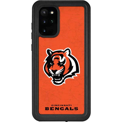 NFL Cincinnati Bengals - Alternate Distressed Galaxy S20 Plus Waterproof Case