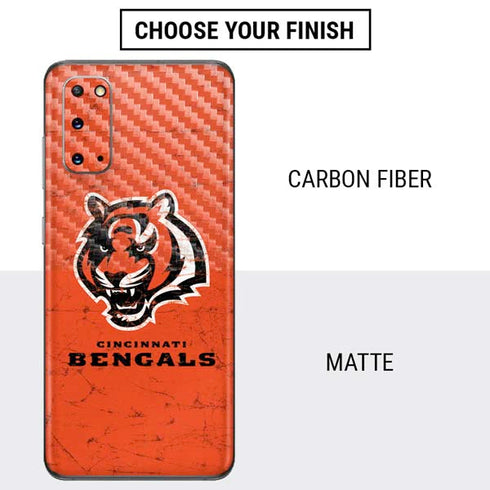NFL Cincinnati Bengals - Alternate Distressed Galaxy S20 Skin
