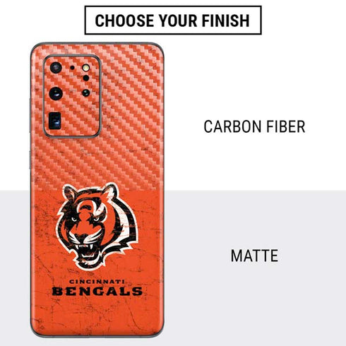 NFL Cincinnati Bengals - Alternate Distressed Galaxy S20 Ultra 5G Skin