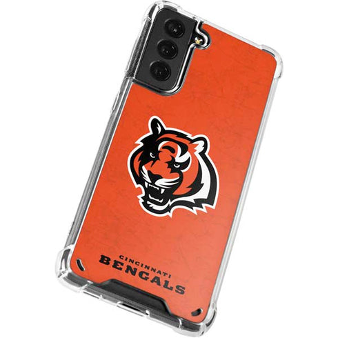 NFL Cincinnati Bengals - Alternate Distressed Galaxy S21 5G Clear Case