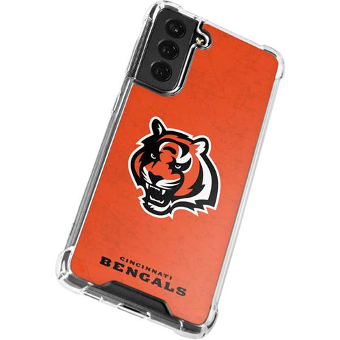 NFL Cincinnati Bengals - Alternate Distressed Galaxy S22 Plus Clear Case