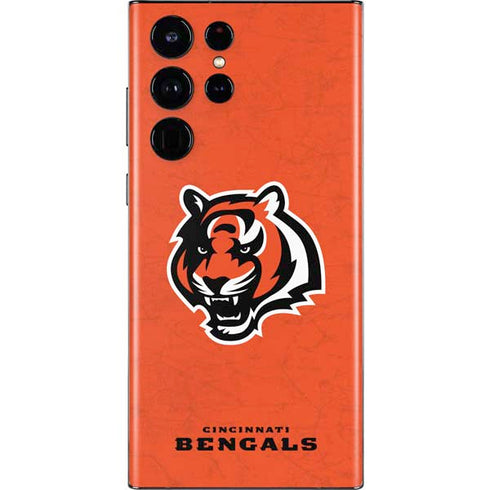 NFL Cincinnati Bengals - Alternate Distressed Galaxy S22 Ultra Skin