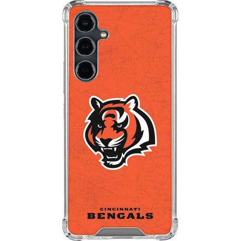 NFL Cincinnati Bengals - Alternate Distressed Galaxy S23 FE Clear Case