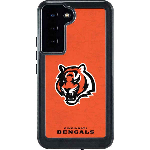 NFL Cincinnati Bengals - Alternate Distressed Galaxy S23 Plus Waterproof Case
