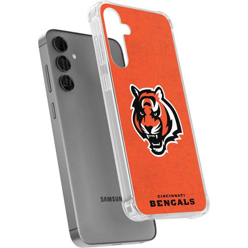 NFL Cincinnati Bengals - Alternate Distressed Galaxy S24 Plus Clear Case