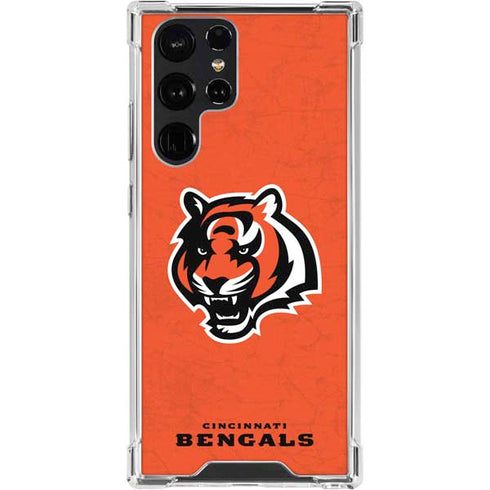 NFL Cincinnati Bengals - Alternate Distressed Galaxy S24 Ultra Clear Case