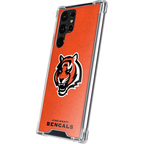 NFL Cincinnati Bengals - Alternate Distressed Galaxy S24 Ultra Clear Case