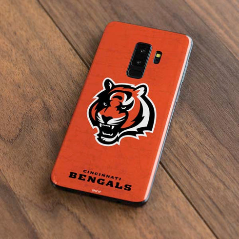 NFL Cincinnati Bengals - Alternate Distressed Galaxy S9 Plus Skin