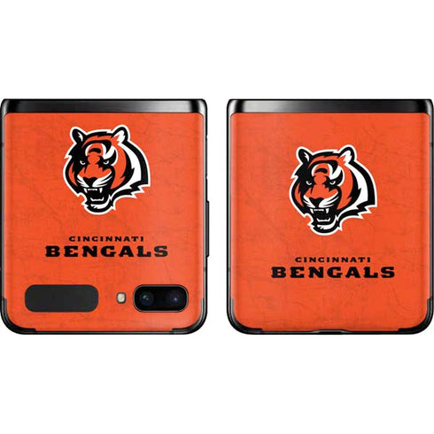 NFL Cincinnati Bengals - Alternate Distressed Galaxy Z Flip Skin