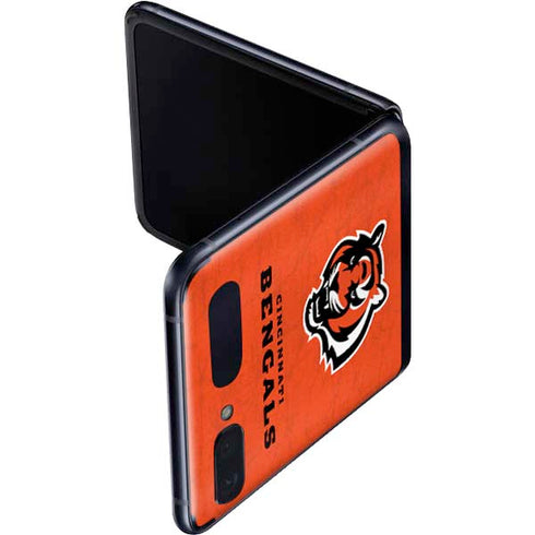 NFL Cincinnati Bengals - Alternate Distressed Galaxy Z Flip Skin