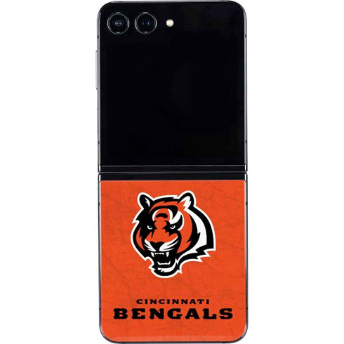 NFL Cincinnati Bengals - Alternate Distressed Galaxy Z Flip5 5G Skin