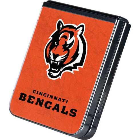 NFL Cincinnati Bengals - Alternate Distressed Galaxy Z Flip5 5G Skin