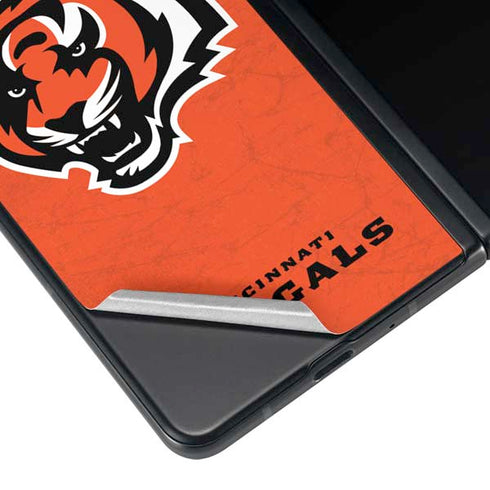 NFL Cincinnati Bengals - Alternate Distressed Galaxy Z Fold4 5G Skin