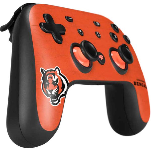 NFL Cincinnati Bengals - Alternate Distressed Google Stadia Controller Skin