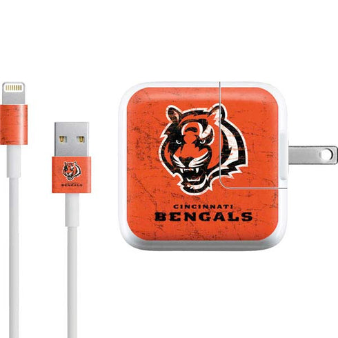 NFL Cincinnati Bengals - Alternate Distressed iPad Charger (10W USB) Skin