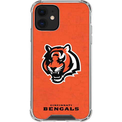 NFL Cincinnati Bengals - Alternate Distressed iPhone 12 Mini Clear Case