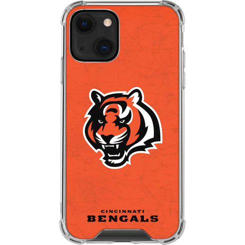NFL Cincinnati Bengals - Alternate Distressed iPhone 13 Mini Clear Case