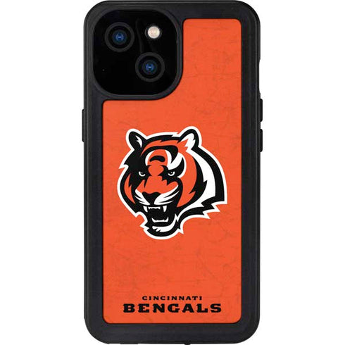NFL Cincinnati Bengals - Alternate Distressed iPhone 13 Mini Waterproof Case