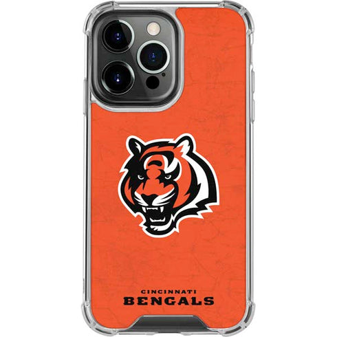 NFL Cincinnati Bengals - Alternate Distressed iPhone 13 Pro Clear Case