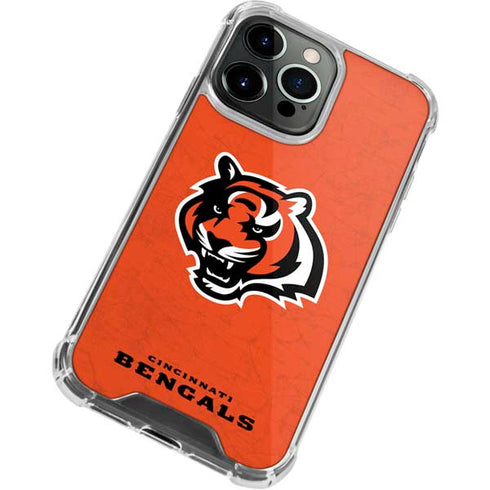 NFL Cincinnati Bengals - Alternate Distressed iPhone 13 Pro Max Clear Case