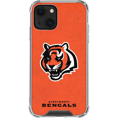 NFL Cincinnati Bengals - Alternate Distressed iPhone 14 Clear Case