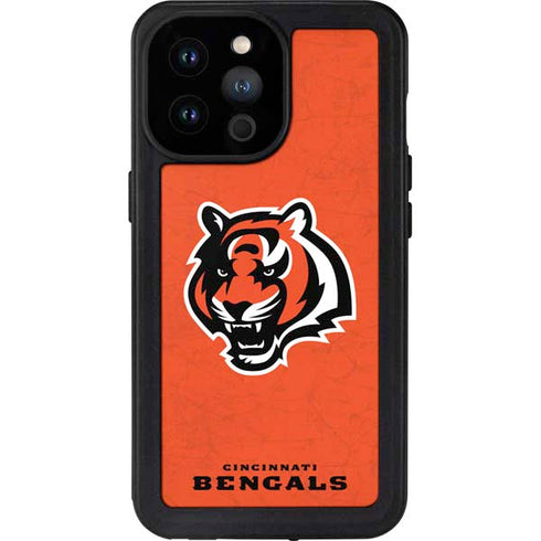 NFL Cincinnati Bengals - Alternate Distressed iPhone 14 Pro Max Waterproof Case