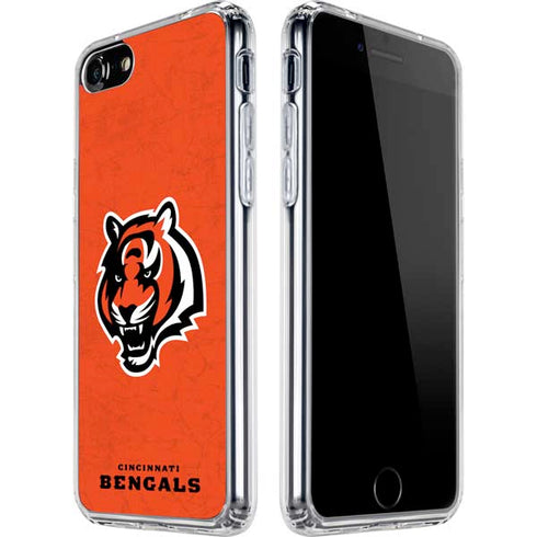 NFL Cincinnati Bengals - Alternate Distressed iPhone SE (2nd & 3rd Gen) Clear Case