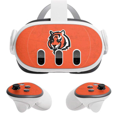 NFL Cincinnati Bengals - Alternate Distressed Meta Quest 3 Skin