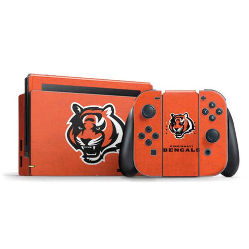 NFL Cincinnati Bengals - Alternate Distressed Nintendo Switch Bundle Skin