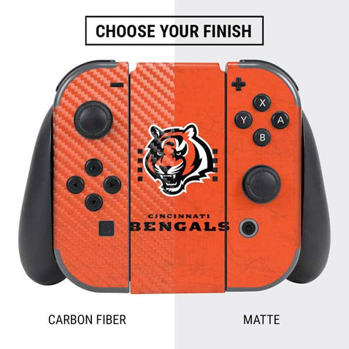 NFL Cincinnati Bengals - Alternate Distressed Nintendo Switch Bundle Skin