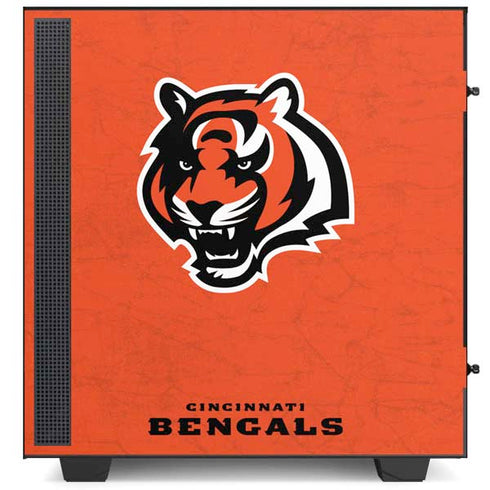 NFL Cincinnati Bengals - Alternate Distressed NZXT H510 Compact ATX Mid-Tower Case Skin