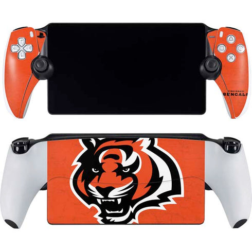 NFL Cincinnati Bengals - Alternate Distressed PlayStation Portal Remote Player Skin