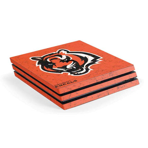 NFL Cincinnati Bengals - Alternate Distressed PS4 Pro Console Skin