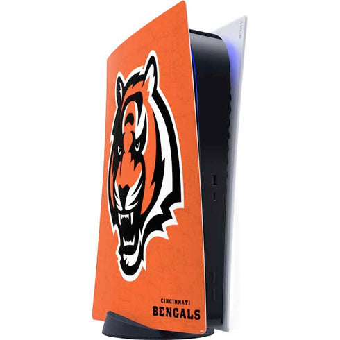 NFL Cincinnati Bengals - Alternate Distressed PS5 Digital Edition Console Skin