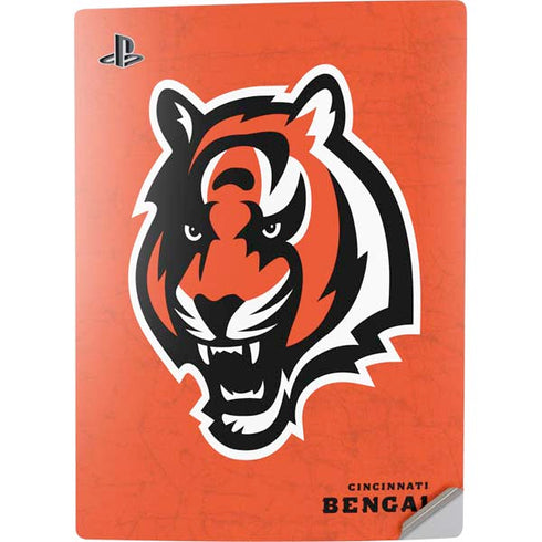 NFL Cincinnati Bengals - Alternate Distressed PS5 Digital Edition Console Skin