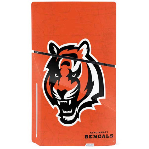 NFL Cincinnati Bengals - Alternate Distressed PS5 Slim Disk Bundle Skin