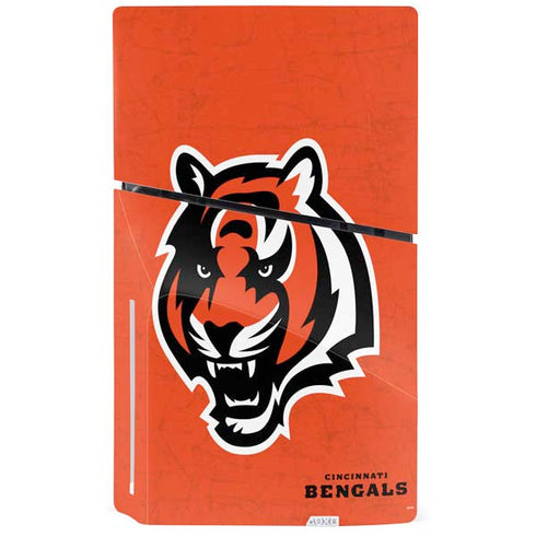 NFL Cincinnati Bengals - Alternate Distressed PS5 Slim Disk Console Skin