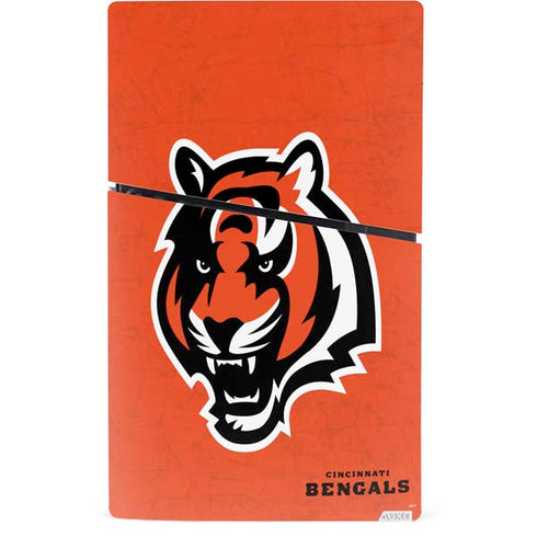NFL Cincinnati Bengals - Alternate Distressed PS5 Slim Digital Edition Console Skin